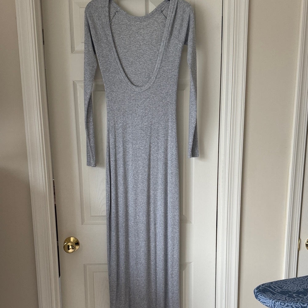 Aerie Heather Gray Long Sleeve Dress